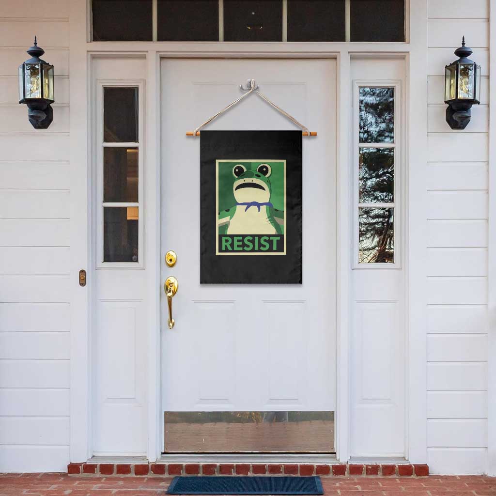 Frog Resist Poster Graphic Garden Flag Portland Resistance Protest Minimalist - Wonder Print Shop
