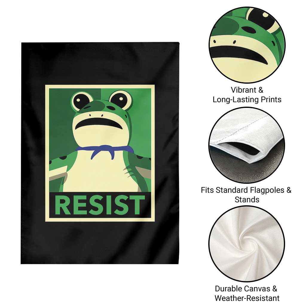 Frog Resist Poster Graphic Garden Flag Portland Resistance Protest Minimalist - Wonder Print Shop