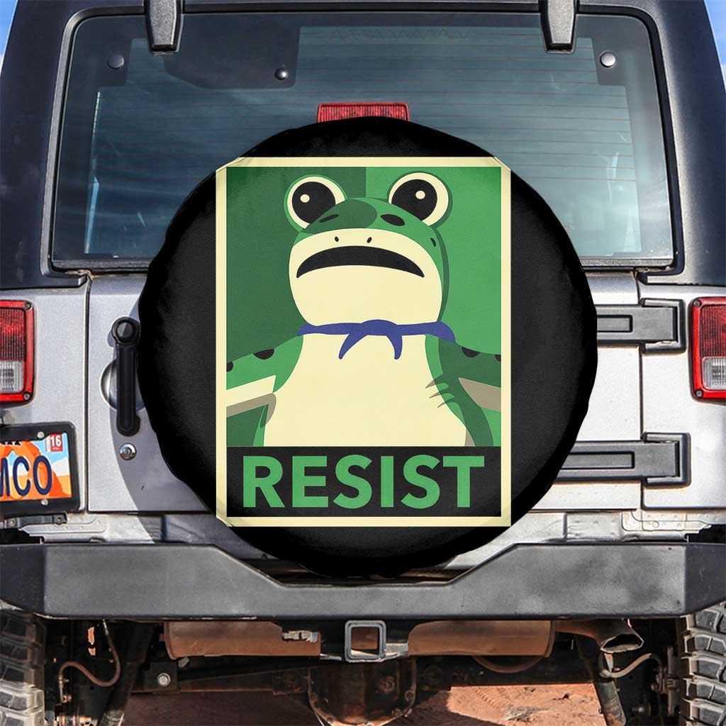 Frog Resist Poster Graphic Spare Tire Cover Portland Resistance Protest Minimalist - Wonder Print Shop