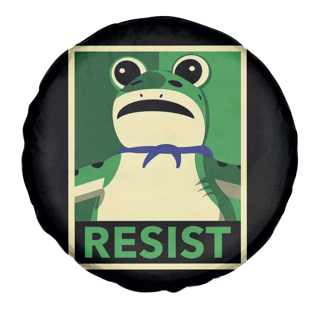 Frog Resist Poster Graphic Spare Tire Cover Portland Resistance Protest Minimalist - Wonder Print Shop