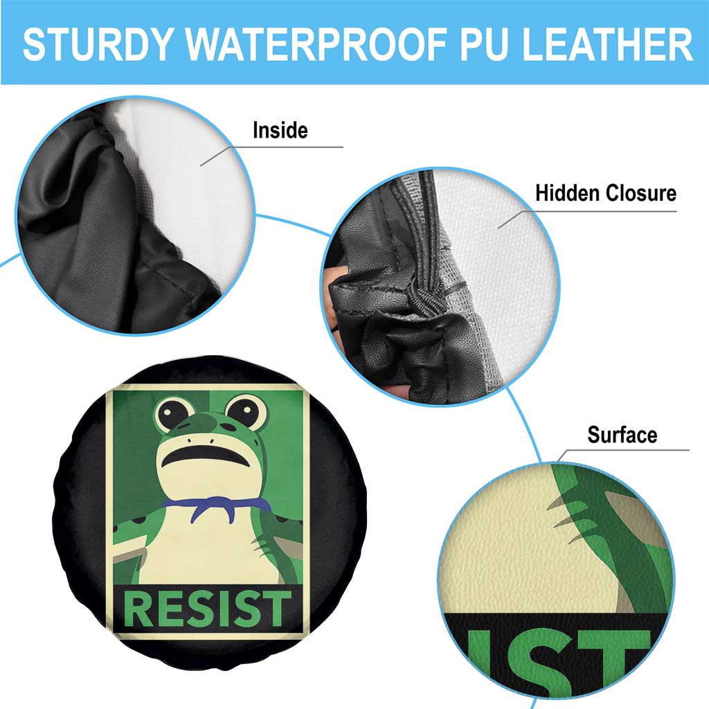Frog Resist Poster Graphic Spare Tire Cover Portland Resistance Protest Minimalist - Wonder Print Shop
