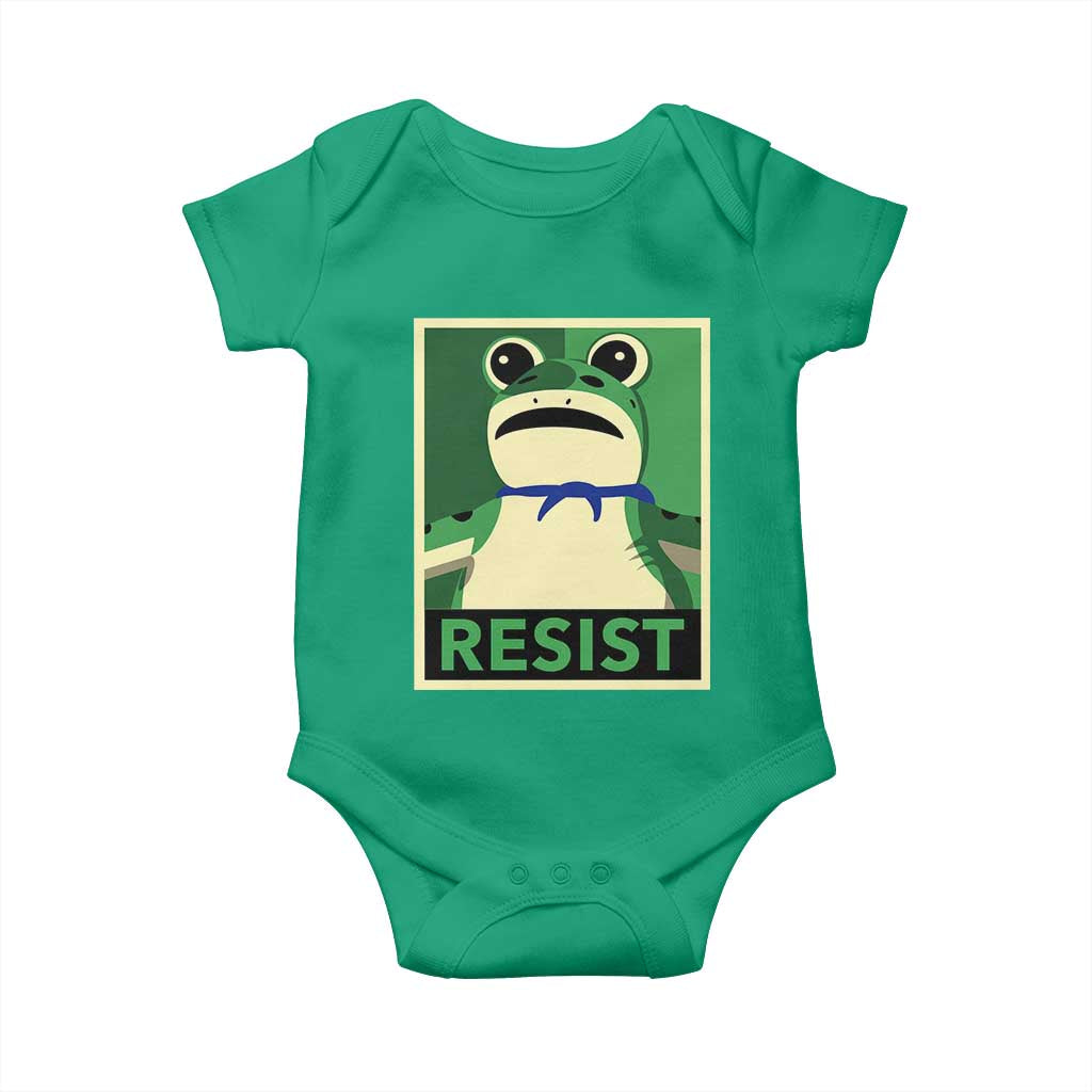 Frog Resist Poster Graphic Baby Onesie Portland Resistance Protest Minimalist - Wonder Print Shop