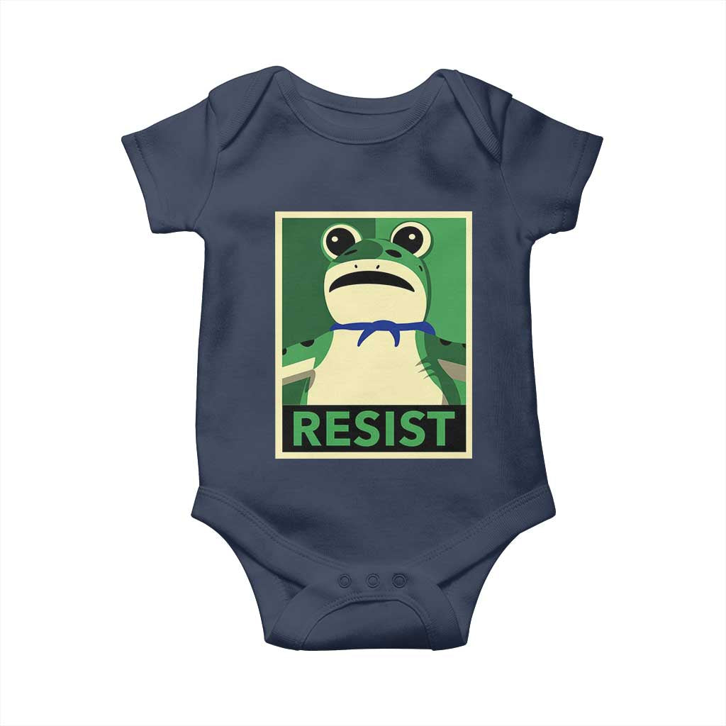 Frog Resist Poster Graphic Baby Onesie Portland Resistance Protest Minimalist - Wonder Print Shop