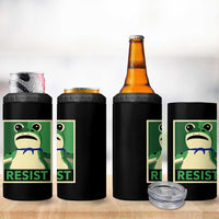 Frog Resist Poster Graphic 4 in 1 Can Cooler Tumbler Portland Resistance Protest Minimalist - Wonder Print Shop