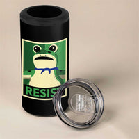 Frog Resist Poster Graphic 4 in 1 Can Cooler Tumbler Portland Resistance Protest Minimalist - Wonder Print Shop