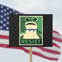 Frog Resist Poster Graphic Protest Sign Portland Resistance Protest Minimalist - Wonder Print Shop