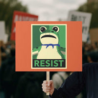 Frog Resist Poster Graphic Protest Sign Portland Resistance Protest Minimalist - Wonder Print Shop