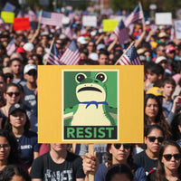 Frog Resist Poster Graphic Protest Sign Portland Resistance Protest Minimalist - Wonder Print Shop