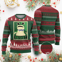 Frog Resist Poster Graphic Ugly Christmas Sweater Portland Resistance Protest Minimalist - Wonder Print Shop