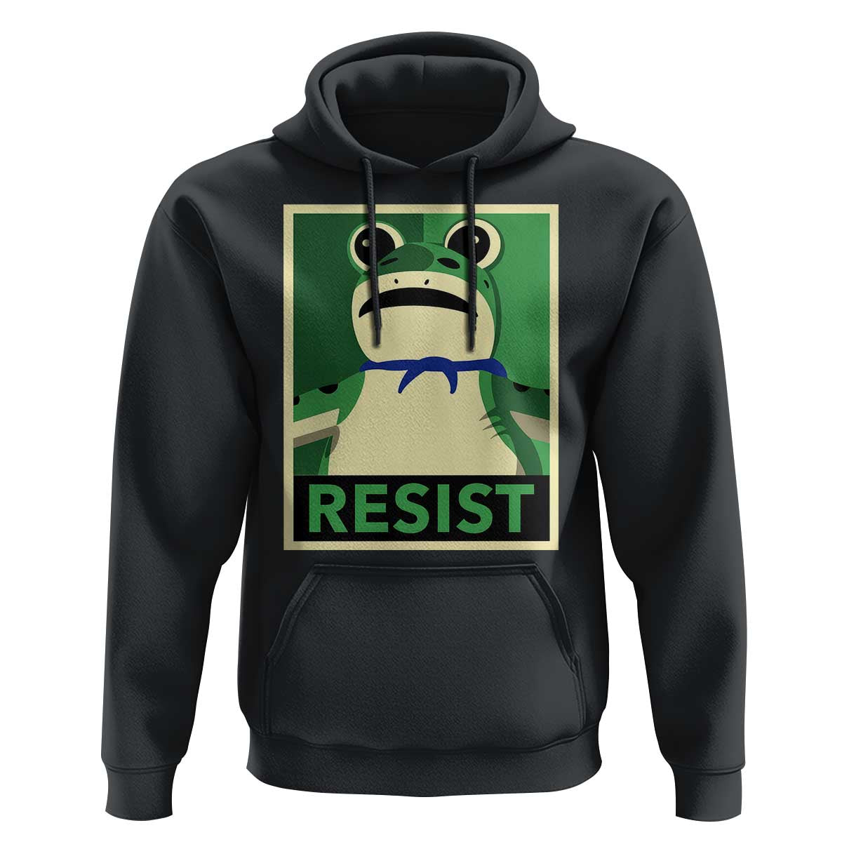 Frog Resist Poster Graphic Hoodie Portland Resistance Protest Minimalist - Wonder Print Shop