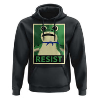 Frog Resist Poster Graphic Hoodie Portland Resistance Protest Minimalist - Wonder Print Shop