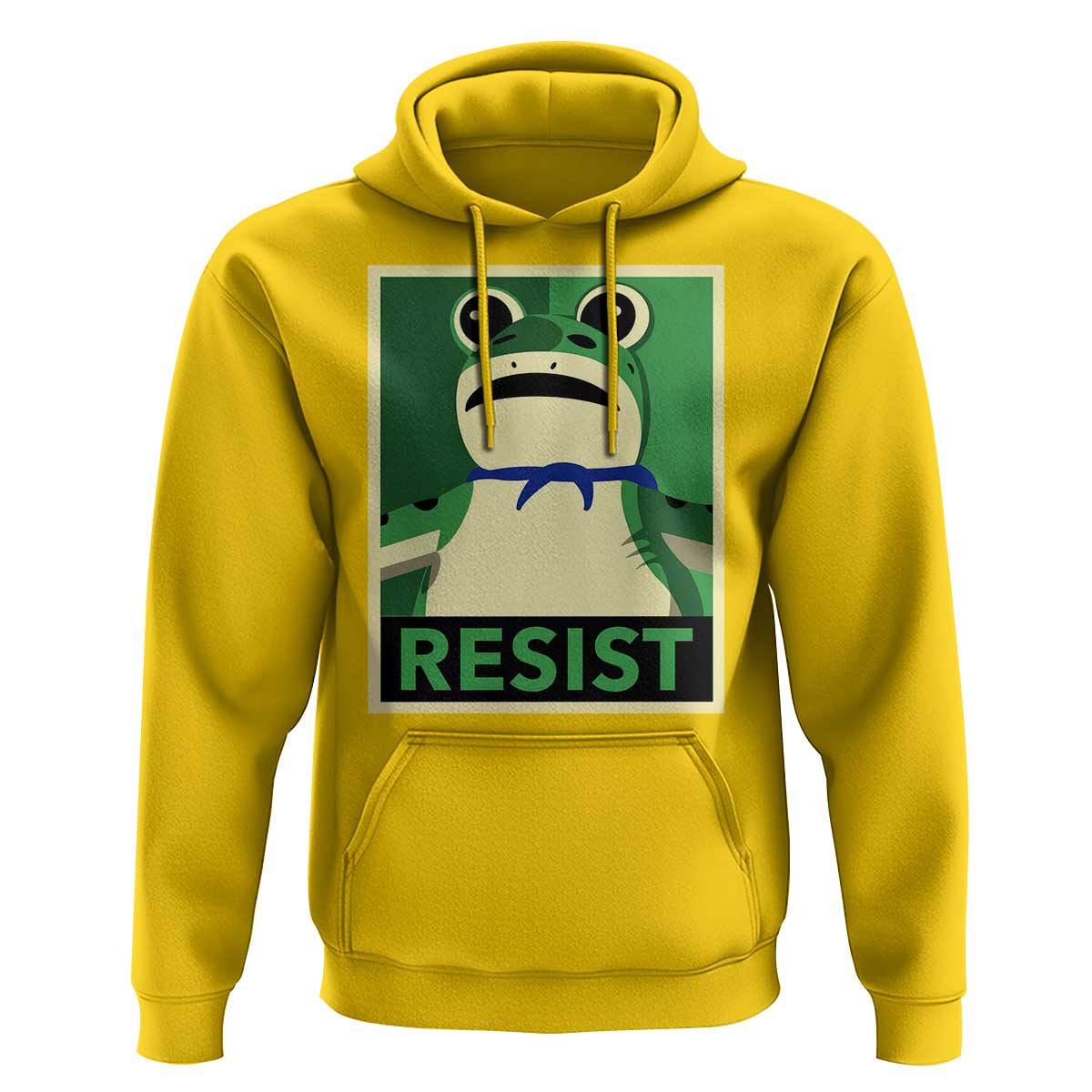Frog Resist Poster Graphic Hoodie Portland Resistance Protest Minimalist - Wonder Print Shop
