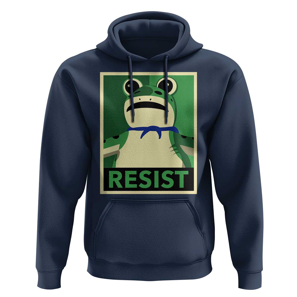 Frog Resist Poster Graphic Hoodie Portland Resistance Protest Minimalist - Wonder Print Shop