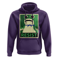 Frog Resist Poster Graphic Hoodie Portland Resistance Protest Minimalist - Wonder Print Shop