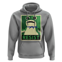 Frog Resist Poster Graphic Hoodie Portland Resistance Protest Minimalist - Wonder Print Shop