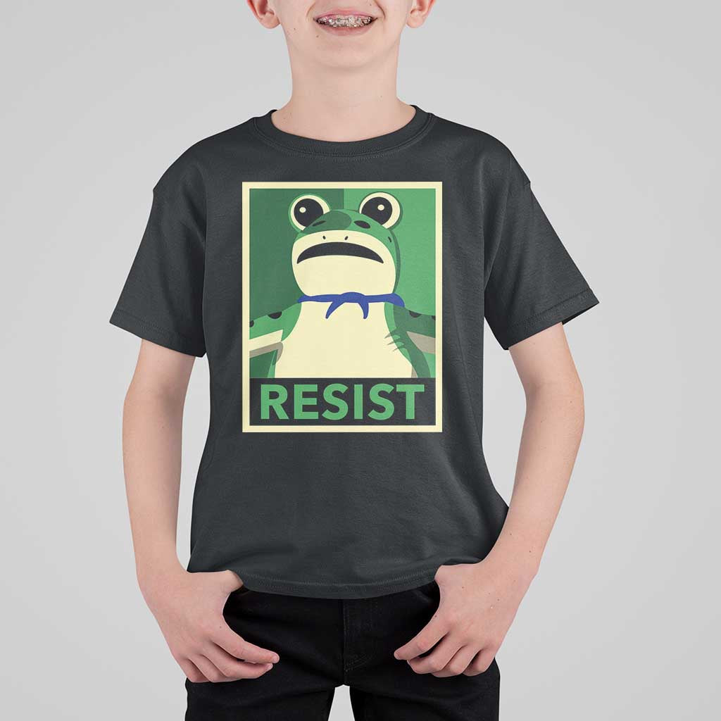 Frog Resist Poster Graphic T Shirt For Kid Portland Resistance Protest Minimalist - Wonder Print Shop