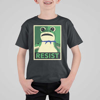 Frog Resist Poster Graphic T Shirt For Kid Portland Resistance Protest Minimalist - Wonder Print Shop