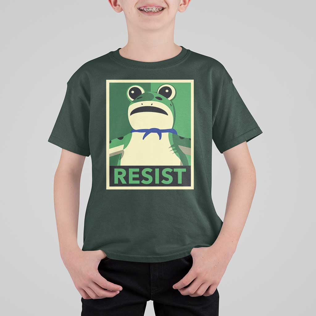 Frog Resist Poster Graphic T Shirt For Kid Portland Resistance Protest Minimalist - Wonder Print Shop