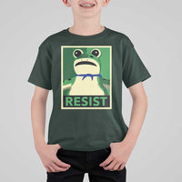 Frog Resist Poster Graphic T Shirt For Kid Portland Resistance Protest Minimalist - Wonder Print Shop