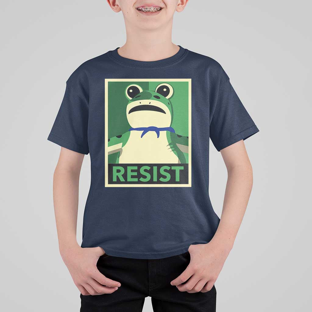 Frog Resist Poster Graphic T Shirt For Kid Portland Resistance Protest Minimalist - Wonder Print Shop