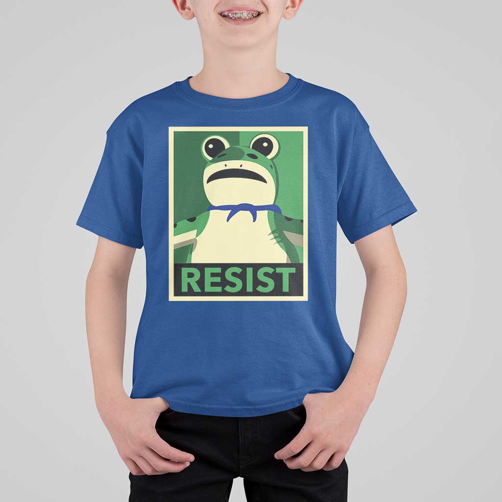 Frog Resist Poster Graphic T Shirt For Kid Portland Resistance Protest Minimalist - Wonder Print Shop