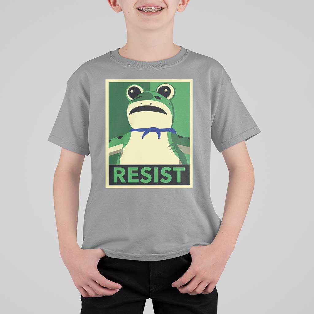 Frog Resist Poster Graphic T Shirt For Kid Portland Resistance Protest Minimalist - Wonder Print Shop