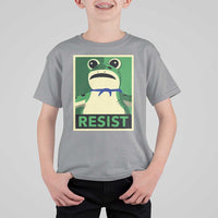 Frog Resist Poster Graphic T Shirt For Kid Portland Resistance Protest Minimalist - Wonder Print Shop