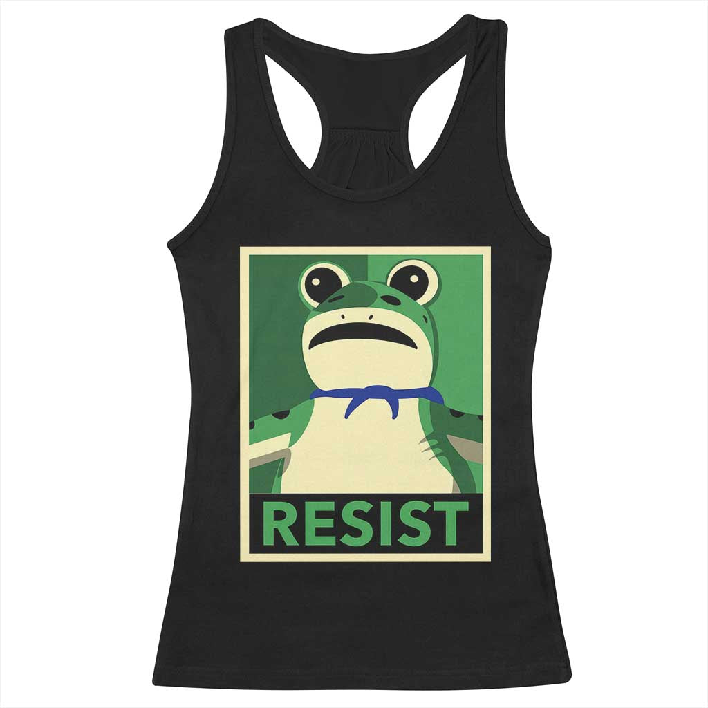 Frog Resist Poster Graphic Racerback Tank Top Portland Resistance Protest Minimalist - Wonder Print Shop