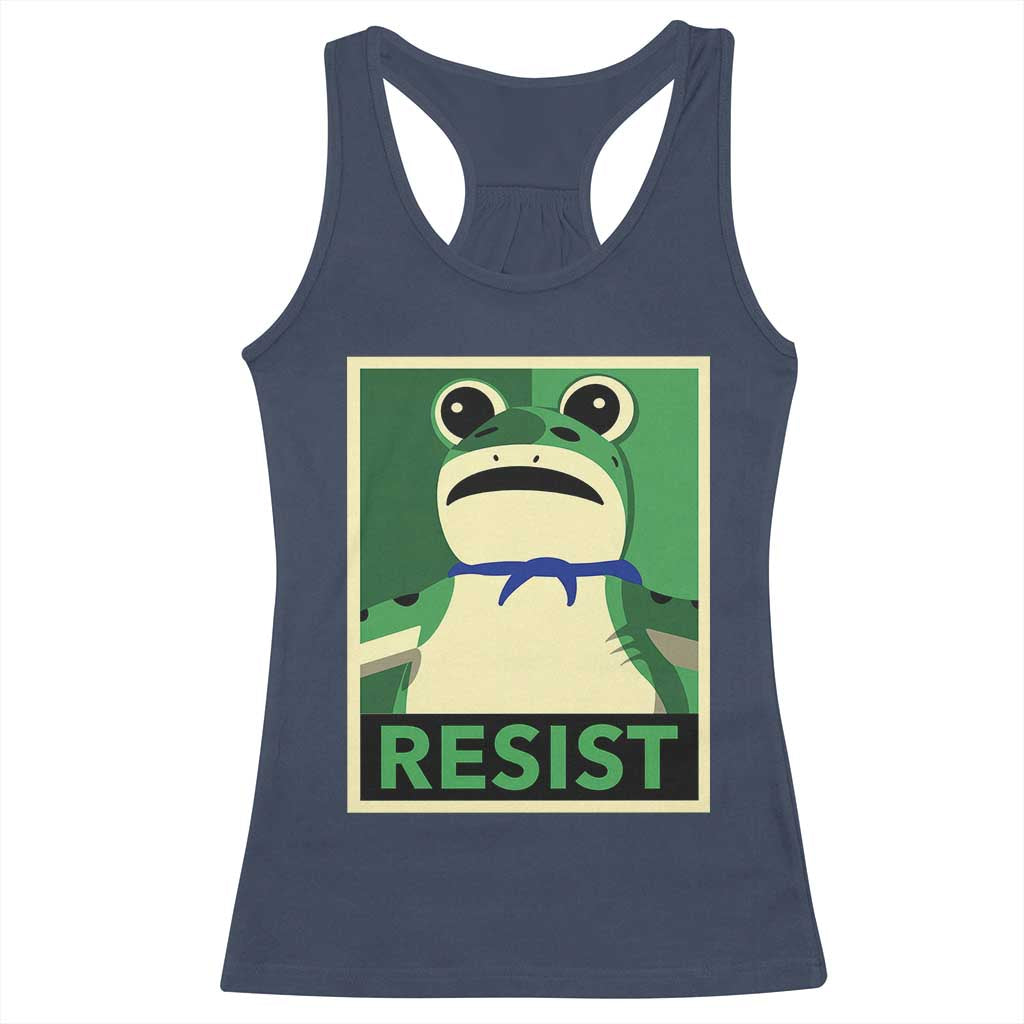 Frog Resist Poster Graphic Racerback Tank Top Portland Resistance Protest Minimalist - Wonder Print Shop