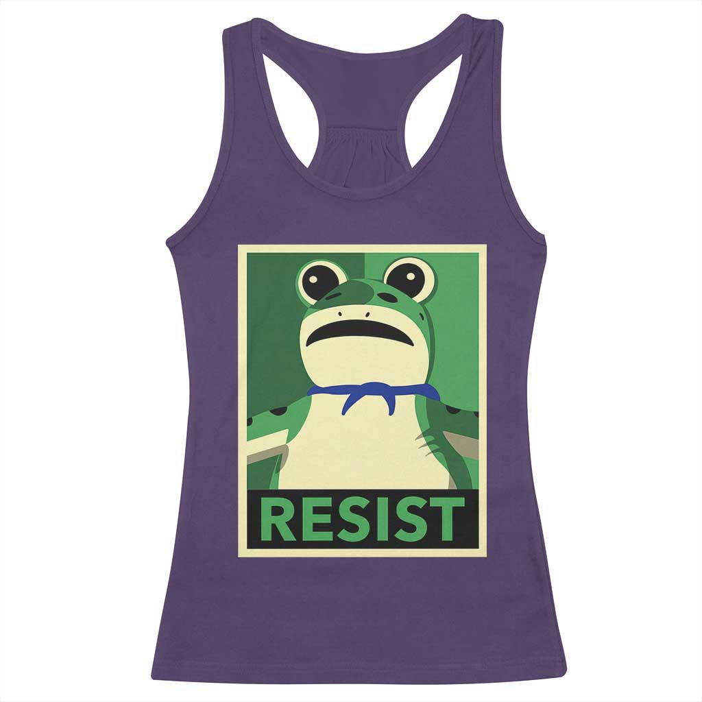 Frog Resist Poster Graphic Racerback Tank Top Portland Resistance Protest Minimalist - Wonder Print Shop