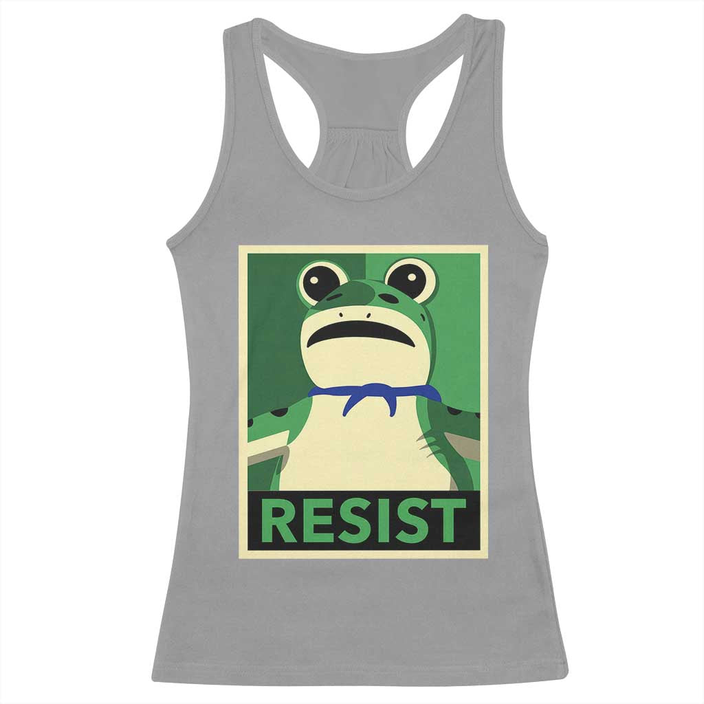 Frog Resist Poster Graphic Racerback Tank Top Portland Resistance Protest Minimalist - Wonder Print Shop