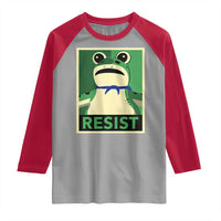 Frog Resist Poster Graphic Raglan Shirt Portland Resistance Protest Minimalist - Wonder Print Shop