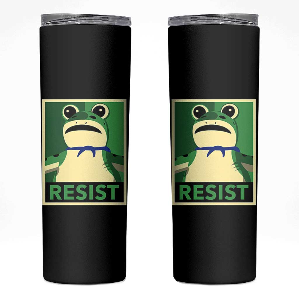 Frog Resist Poster Graphic Skinny Tumbler Portland Resistance Protest Minimalist - Wonder Print Shop