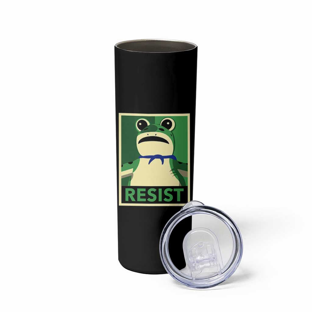 Frog Resist Poster Graphic Skinny Tumbler Portland Resistance Protest Minimalist - Wonder Print Shop