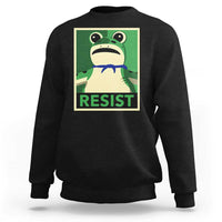 Frog Resist Poster Graphic Sweatshirt Portland Resistance Protest Minimalist - Wonder Print Shop