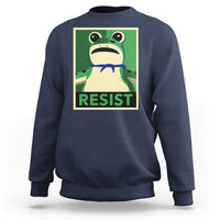 Frog Resist Poster Graphic Sweatshirt Portland Resistance Protest Minimalist - Wonder Print Shop