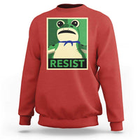 Frog Resist Poster Graphic Sweatshirt Portland Resistance Protest Minimalist - Wonder Print Shop