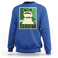 Frog Resist Poster Graphic Sweatshirt Portland Resistance Protest Minimalist - Wonder Print Shop