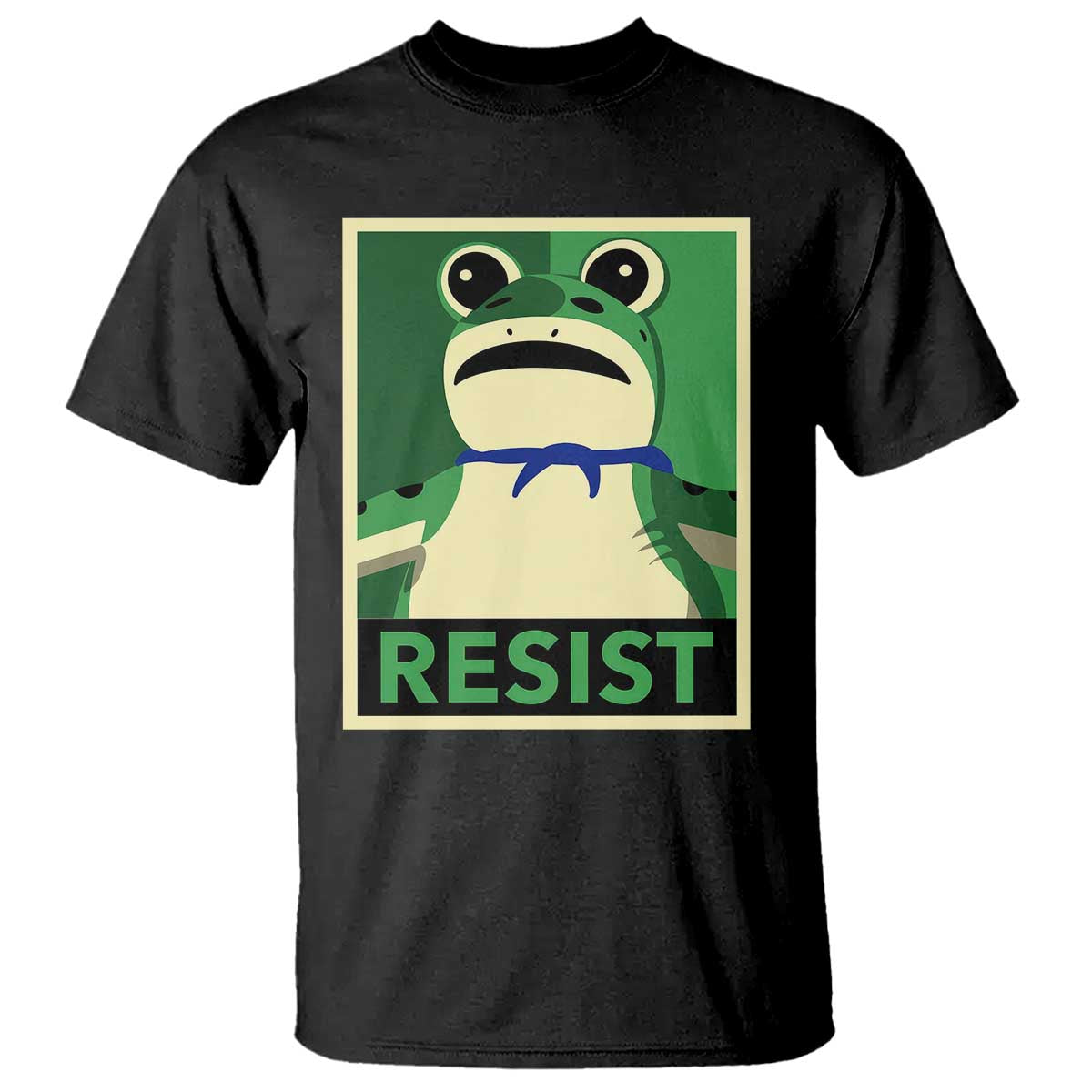 Frog Resist Poster Graphic T Shirt Portland Resistance Protest Minimalist - Wonder Print Shop