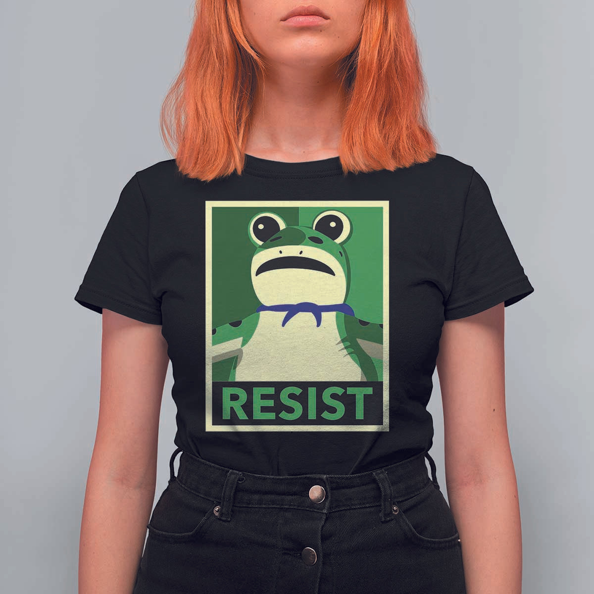 Frog Resist Poster Graphic T Shirt For Women Portland Resistance Protest Minimalist - Wonder Print Shop
