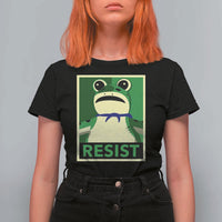 Frog Resist Poster Graphic T Shirt For Women Portland Resistance Protest Minimalist - Wonder Print Shop