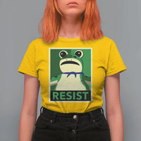 Frog Resist Poster Graphic T Shirt For Women Portland Resistance Protest Minimalist - Wonder Print Shop