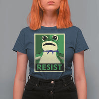 Frog Resist Poster Graphic T Shirt For Women Portland Resistance Protest Minimalist - Wonder Print Shop