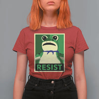 Frog Resist Poster Graphic T Shirt For Women Portland Resistance Protest Minimalist - Wonder Print Shop