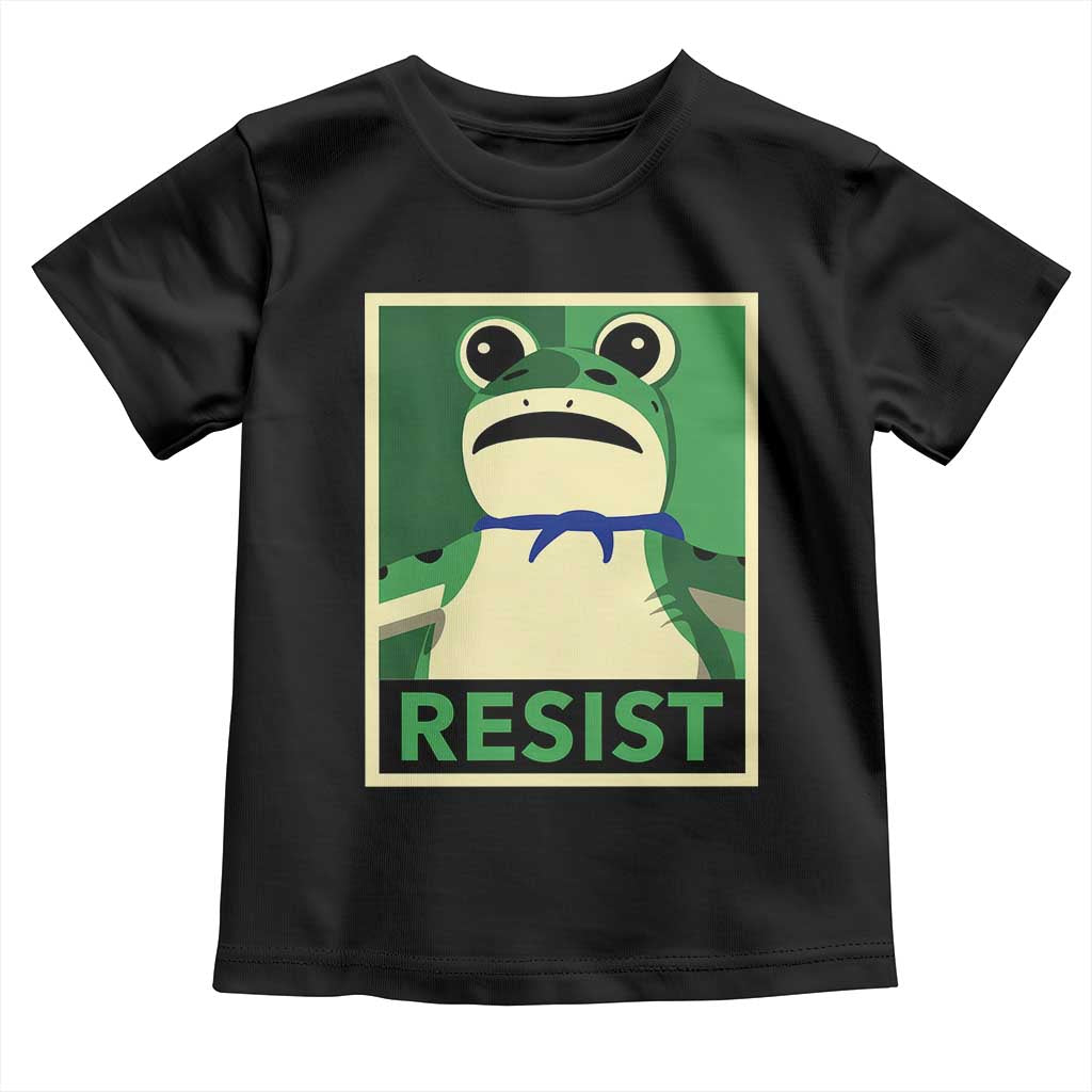 Frog Resist Poster Graphic Toddler T Shirt Portland Resistance Protest Minimalist - Wonder Print Shop
