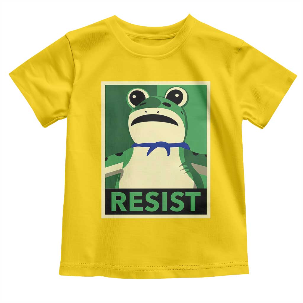 Frog Resist Poster Graphic Toddler T Shirt Portland Resistance Protest Minimalist - Wonder Print Shop