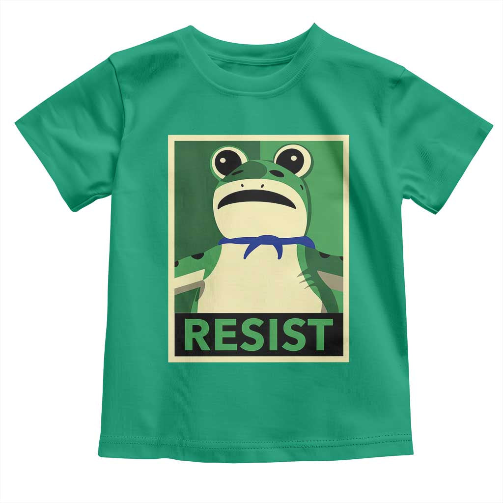 Frog Resist Poster Graphic Toddler T Shirt Portland Resistance Protest Minimalist - Wonder Print Shop