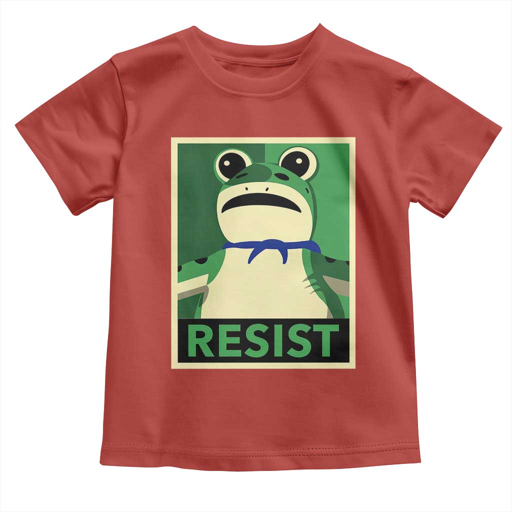 Frog Resist Poster Graphic Toddler T Shirt Portland Resistance Protest Minimalist - Wonder Print Shop