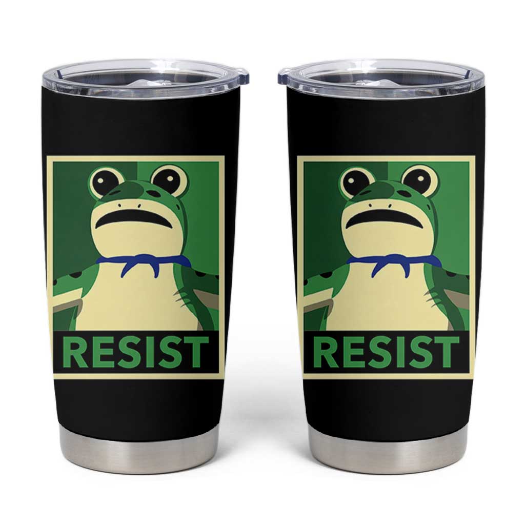 Frog Resist Poster Graphic Tumbler Cup Portland Resistance Protest Minimalist - Wonder Print Shop