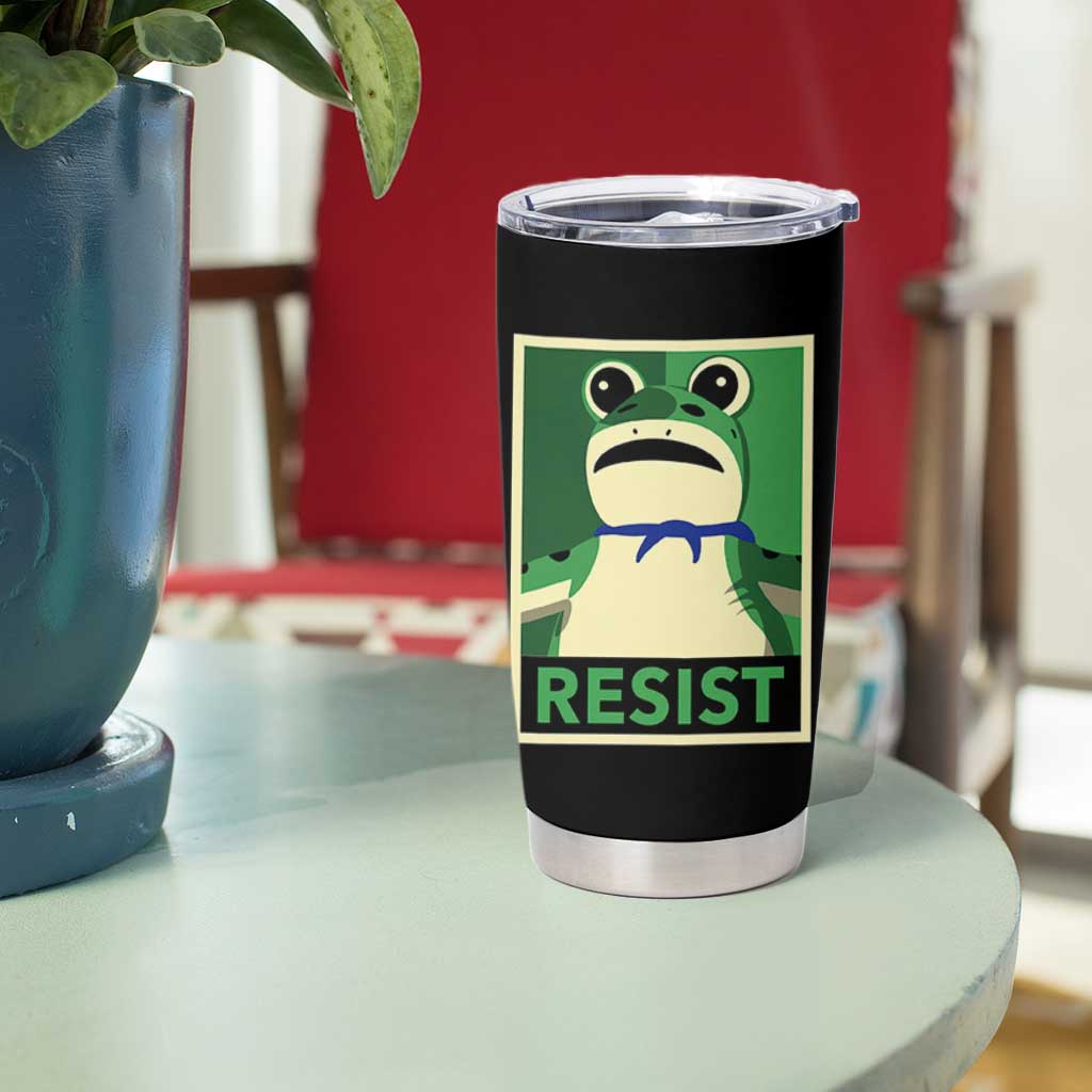 Frog Resist Poster Graphic Tumbler Cup Portland Resistance Protest Minimalist - Wonder Print Shop